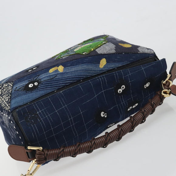LOEWE x Studio Ghibli Puzzle Bag BORO Blue Frog Soot Sprites Blue Auth 167492SM