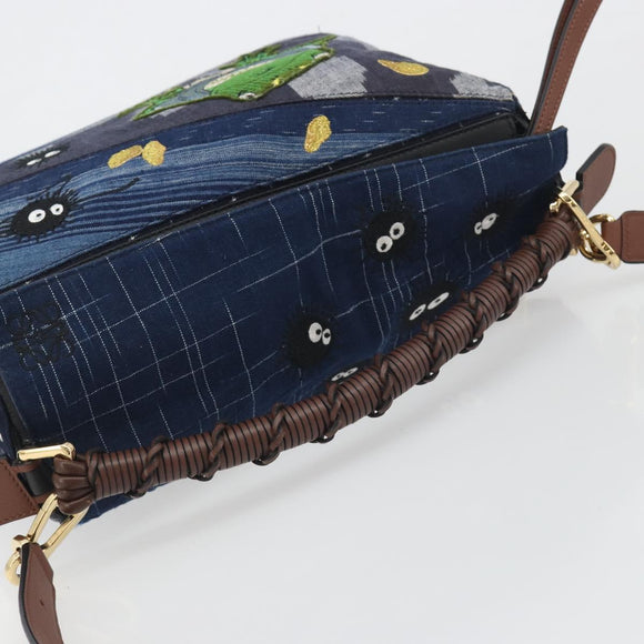 LOEWE x Studio Ghibli Puzzle Bag BORO Blue Frog Soot Sprites Blue Auth 167492SM