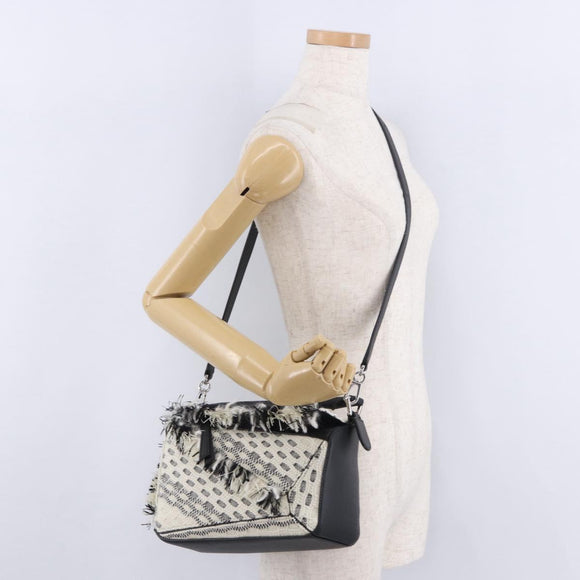 LOEWE AniAlverse Collaboration Puzzle Bag Small Cotton White Auth 167494SM