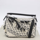 LOEWE AniAlverse Collaboration Puzzle Bag Small Cotton White Auth 167494SM-12