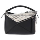 LOEWE AniAlverse Collaboration Puzzle Bag Small Cotton White Auth 167494SM-2