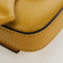 FENDI Dragonite FENDIxFRGMTxPOKÉMON Chain Bag Leather Yellow Auth 167495SM-13