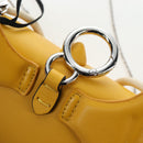 FENDI Dragonite FENDIxFRGMTxPOKÉMON Chain Bag Leather Yellow Auth 167495SM-15