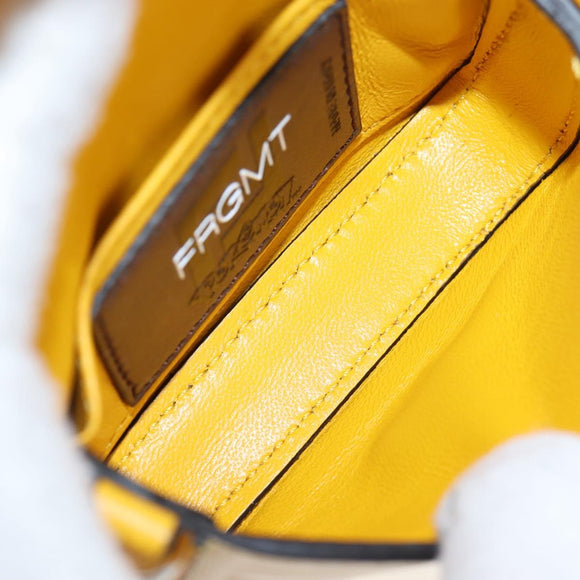 FENDI Dragonite FENDIxFRGMTxPOKÉMON Chain Bag Leather Yellow Auth 167495SM