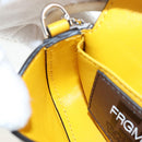 FENDI Dragonite FENDIxFRGMTxPOKÉMON Chain Bag Leather Yellow Auth 167495SM-29