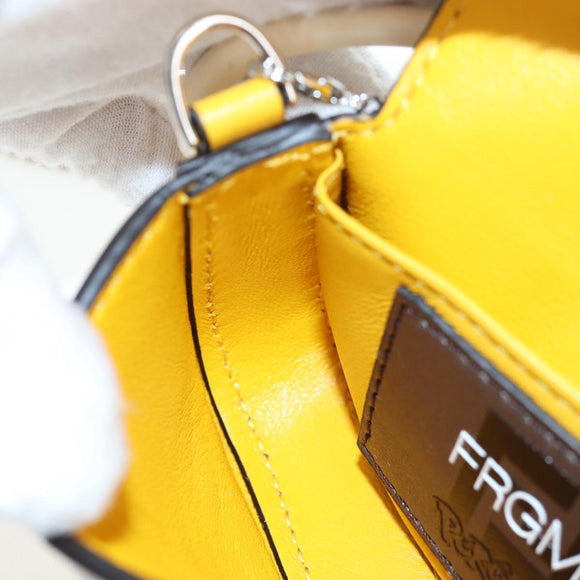 FENDI Dragonite FENDIxFRGMTxPOKÉMON Chain Bag Leather Yellow Auth 167495SM