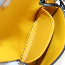 FENDI Dragonite FENDIxFRGMTxPOKÉMON Chain Bag Leather Yellow Auth 167495SM-30