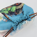 LOEWE Studio Ghibli Howl's Moving Castle Pouch Nylon Blue Auth 167496M-6