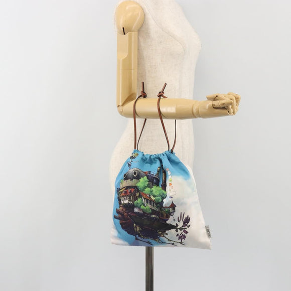 LOEWE Studio Ghibli Howl's Moving Castle Pouch Nylon Blue Auth 167497M