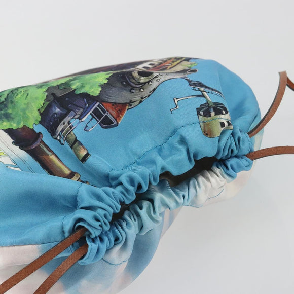 LOEWE Studio Ghibli Howl's Moving Castle Pouch Nylon Blue Auth 167497M