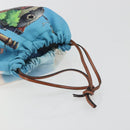 LOEWE Studio Ghibli Howl's Moving Castle Pouch Nylon Blue Auth 167498M-7