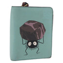 LOEWE LOEWE × Studio Ghibli Suswatari Wallet Leather Green Gold Auth 167501M-1