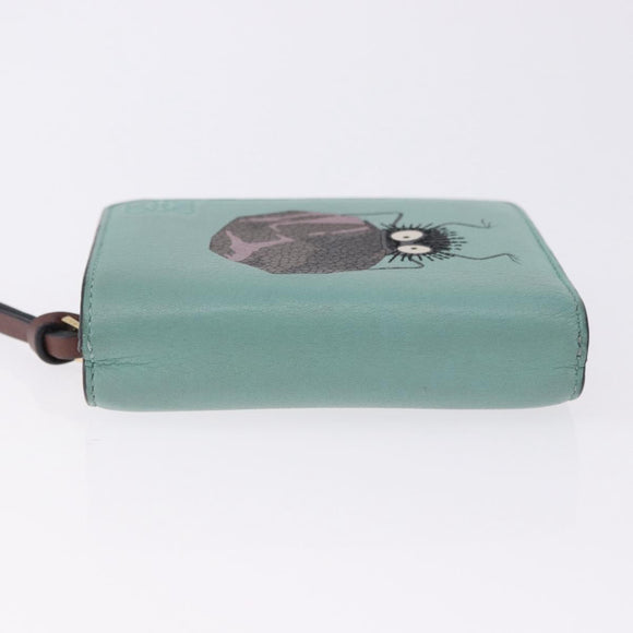 LOEWE LOEWE × Studio Ghibli Suswatari Wallet Leather Green Gold Auth 167501M