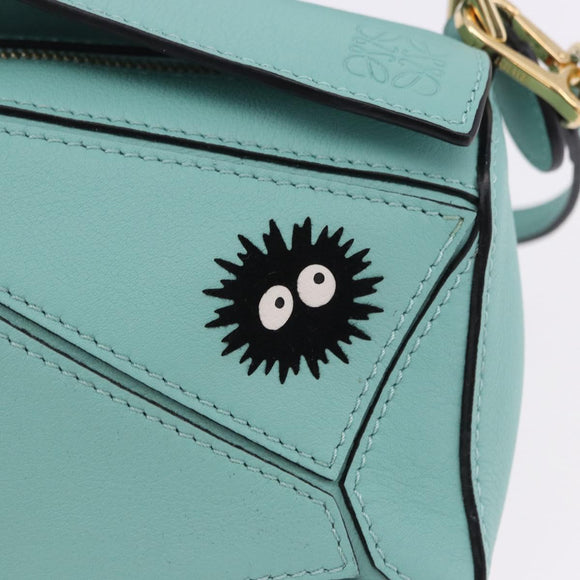 LOEWE Ghibli Spirited Away Soot Sprites Puzzle Bag Mini 2way Green Auth 167502SM