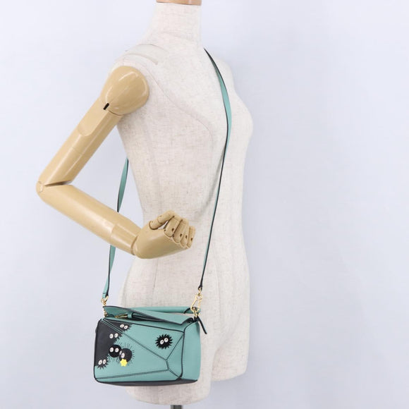 LOEWE Ghibli Spirited Away Soot Sprites Puzzle Bag Mini 2way Green Auth 167502SM