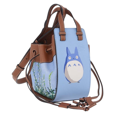 LOEWE Ghibli Collaboration Totoro Hammock Mini Bag Leather Blue Auth 167503SM