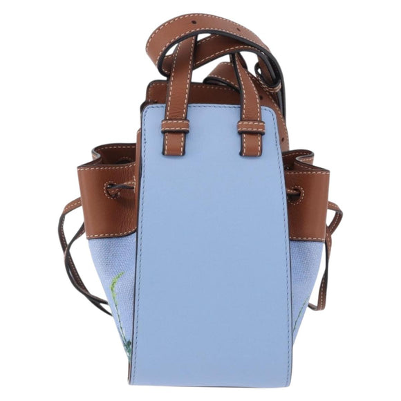 LOEWE Ghibli Collaboration Totoro Hammock Mini Bag Leather Blue Auth 167503SM