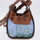 LOEWE Ghibli Collaboration Totoro Hammock Mini Bag Leather Blue Auth 167503SM-3