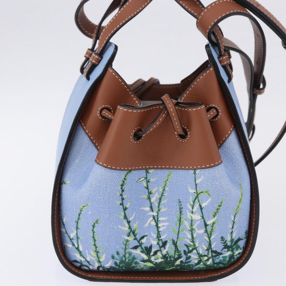 LOEWE Ghibli Collaboration Totoro Hammock Mini Bag Leather Blue Auth 167503SM