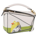 LOEWE Ghibli Spirited Away Ootori Sama Puzzle Bag Mini Leather 2way Gold Auth 167504SM-1