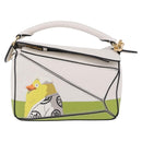LOEWE Ghibli Spirited Away Ootori Sama Puzzle Bag Mini Leather 2way Gold Auth 167504SM-13