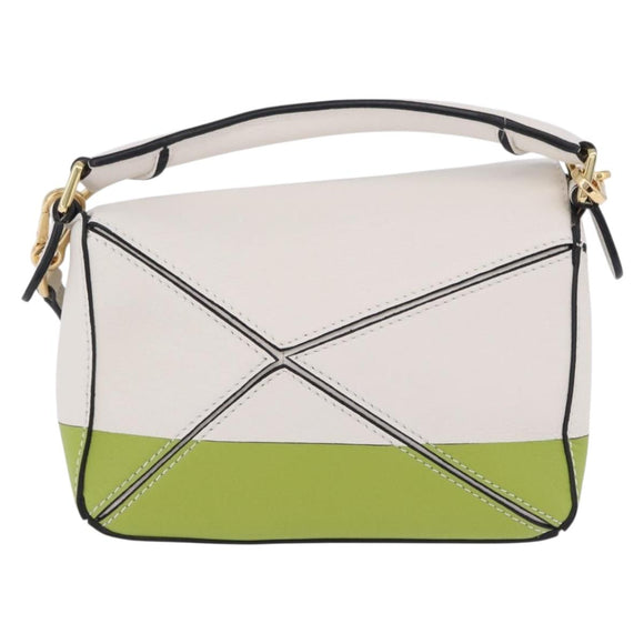 LOEWE Ghibli Spirited Away Ootori Sama Puzzle Bag Mini Leather 2way Gold Auth 167504SM
