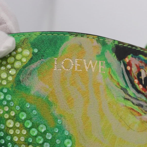 LOEWE Puzzlefold Tote XL Leather Richard Hawkins Green Chrome Auth 167531SM
