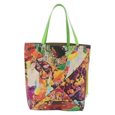 LOEWE Puzzlefold Tote XL Leather Richard Hawkins Green Chrome Auth 167531SM - 0