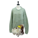 LOEWE LOEWE × Studio Ghibli Embroidered Sweater Hin Wool XS Green Auth 167540SM-1