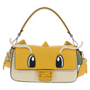 FENDI Dragonite FENDIxFRGMTxPOKÉMON Mamma Baguette Leather Yellow Auth 167542SM-2