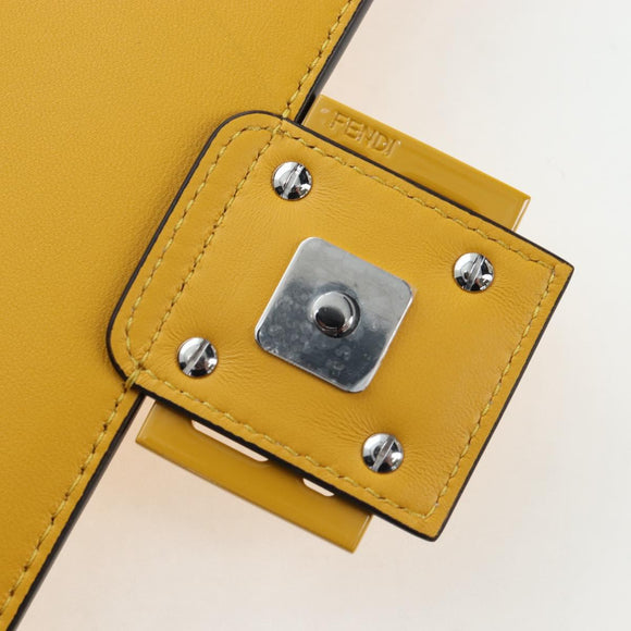 FENDI Dragonite FENDIxFRGMTxPOKÉMON Mamma Baguette Leather Yellow Auth 167542SM