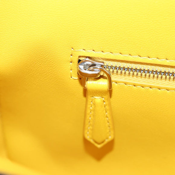 FENDI Dragonite FENDIxFRGMTxPOKÉMON Mamma Baguette Leather Yellow Auth 167542SM