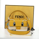 FENDI Dragonite FENDIxFRGMTxPOKÉMON Mamma Baguette Leather Yellow Auth 167542SM-34