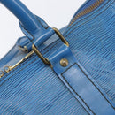 LOUIS VUITTON Epi Keepall 45 Boston Bag Blue M42975 LV Auth 167543-18