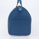 LOUIS VUITTON Epi Keepall 45 Boston Bag Blue M42975 LV Auth 167543-3