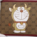 GUCCI x Doraemon Cow Doraemon Wallet Micro GG PVC Beige 654498 Auth 167547SAM-12