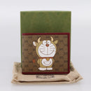 GUCCI x Doraemon Cow Doraemon Wallet Micro GG PVC Beige 654498 Auth 167547SAM-22