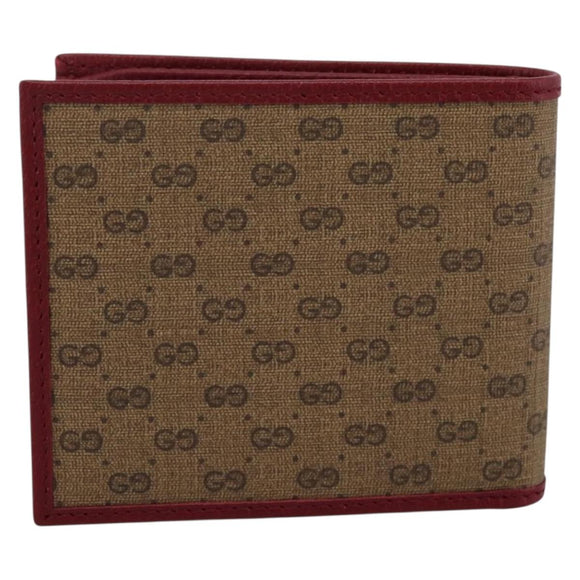 GUCCI x Doraemon Cow Doraemon Wallet Micro GG PVC Beige 654498 Auth 167547SAM