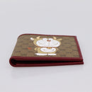 GUCCI x Doraemon Cow Doraemon Wallet Micro GG PVC Beige 654498 Auth 167547SAM-7