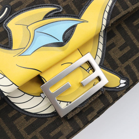 FENDI x FRGMT x POKEMON Mamma Baguette Kairyu Zucca Brown 8BR600 Auth 167552SM