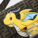 FENDI x FRGMT x POKEMON Mamma Baguette Kairyu Zucca Brown 8BR600 Auth 167552SM-17