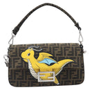 FENDI x FRGMT x POKEMON Mamma Baguette Kairyu Zucca Brown 8BR600 Auth 167552SM-2