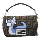 FENDI x FRGMT x POKEMON Mamma Baguette Dratini Zucca Brown 8BS017 Auth 167553SM-13