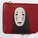 LOEWE x Studio Ghibli Spirited Away No-Face Card Case Leather Red Auth 167558M-17