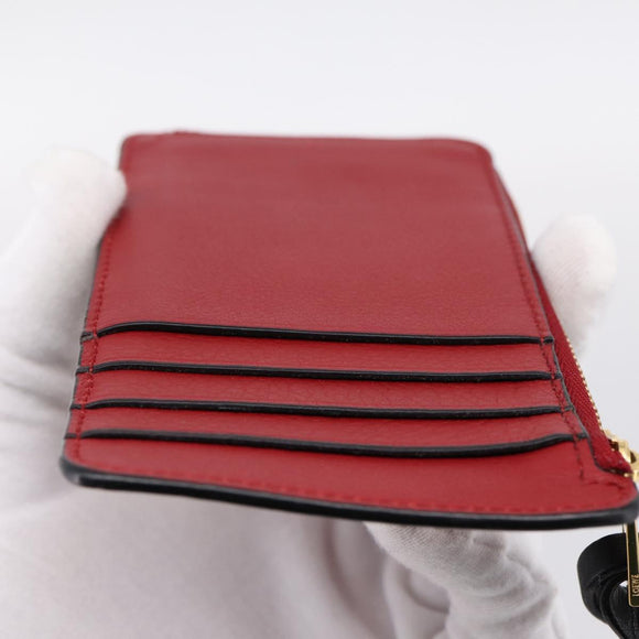 LOEWE x Studio Ghibli Spirited Away No-Face Card Case Leather Red Auth 167558M