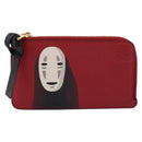 LOEWE x Studio Ghibli Spirited Away No-Face Card Case Leather Red Auth 167558M-13