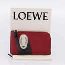 LOEWE x Studio Ghibli Spirited Away No-Face Card Case Leather Red Auth 167558M-12