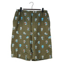 GUCCI x Doraemon Short Pants Silk ""44"" Brown Blue Auth 167559SAM-1