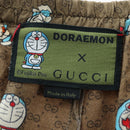 GUCCI x Doraemon Short Pants Silk ""44"" Brown Blue Auth 167559SAM-13
