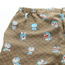GUCCI x Doraemon Short Pants Silk ""44"" Brown Blue Auth 167559SAM-3